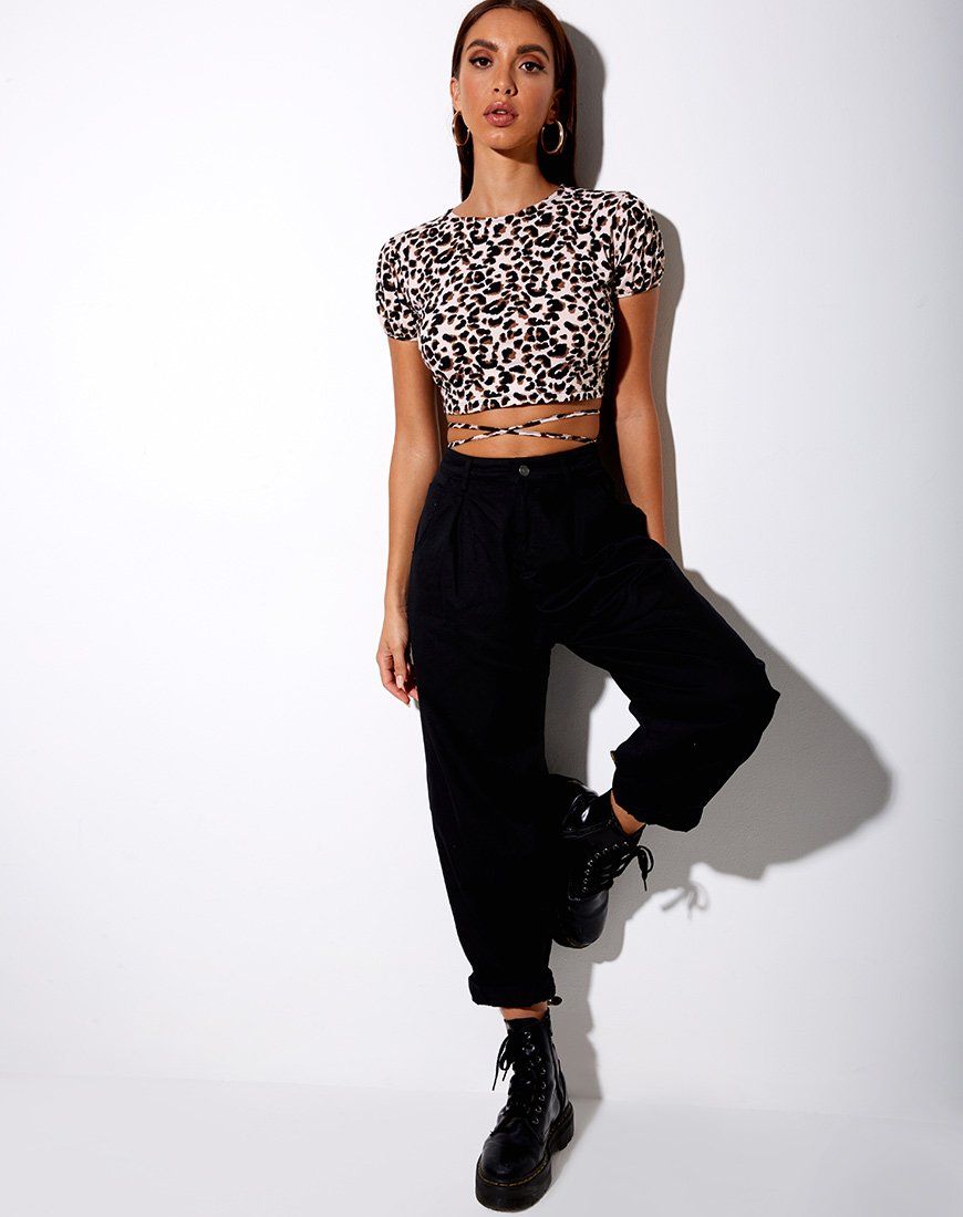 Tasya Crop Top in Pink Panther sold by Motel Rocks product image thumbnail 3