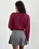 Cida Pleated Mini Skirt in Dark Charcoal sold by Motel Rocks