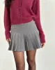 Cida Pleated Mini Skirt in Dark Charcoal sold by Motel Rocks