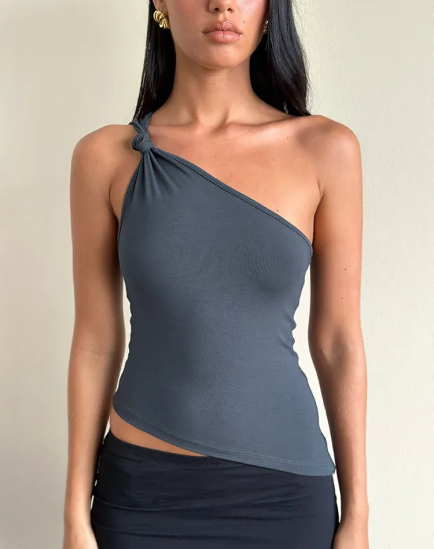 Idra Asymmetric Top in Jersey Ocean Storm sold by Motel Rocks