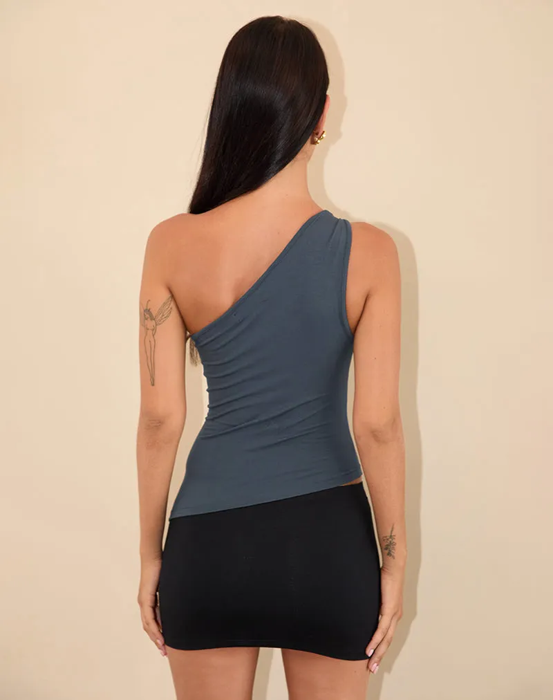 Idra Asymmetric Top in Jersey Ocean Storm sold by Motel Rocks product image thumbnail 3