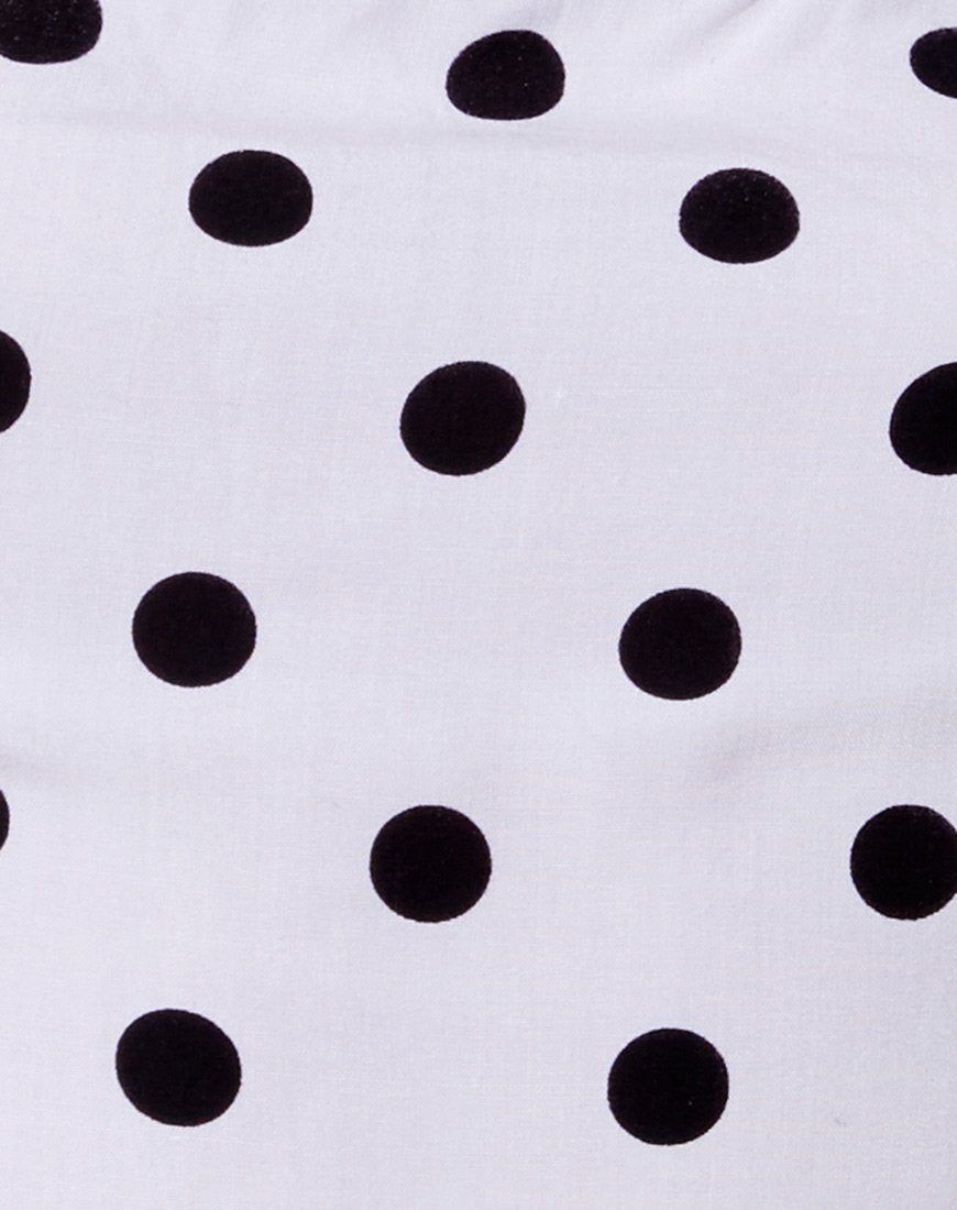 Nolda Top in 80's Polka White sold by Motel Rocks product image thumbnail 5