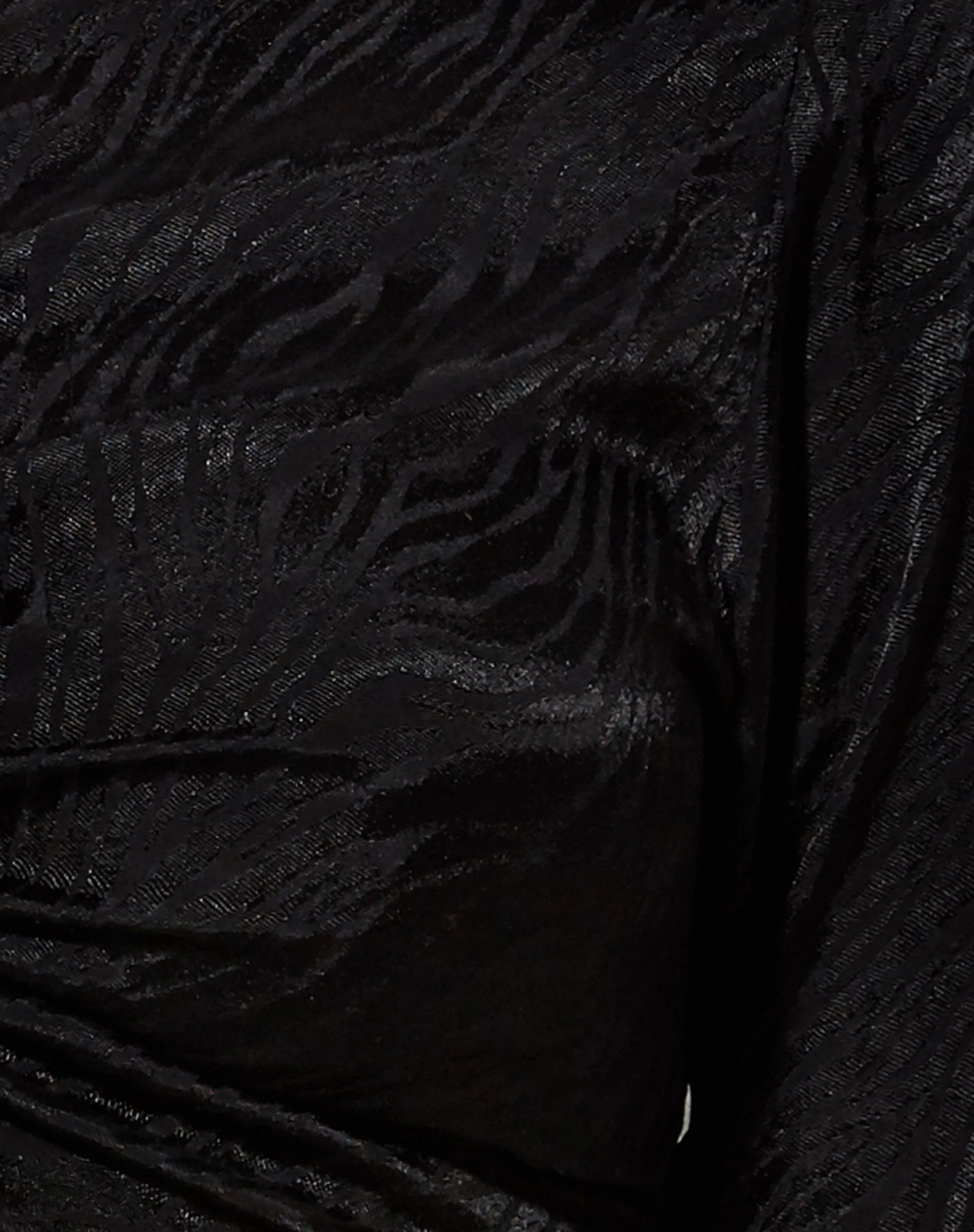 Rean Crop Top in Satin Zebra Black sold by Motel Rocks product image thumbnail 5