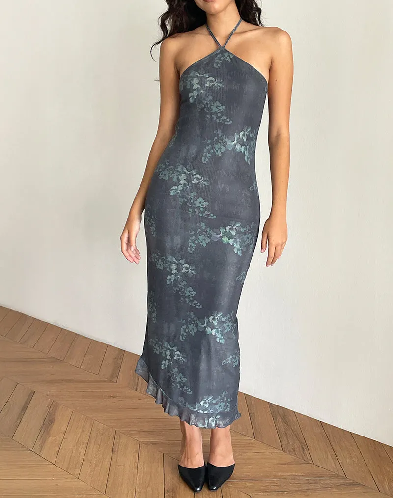 Ribka Midi Dress in Faded Botanical Green sold by Motel Rocks product image thumbnail 2