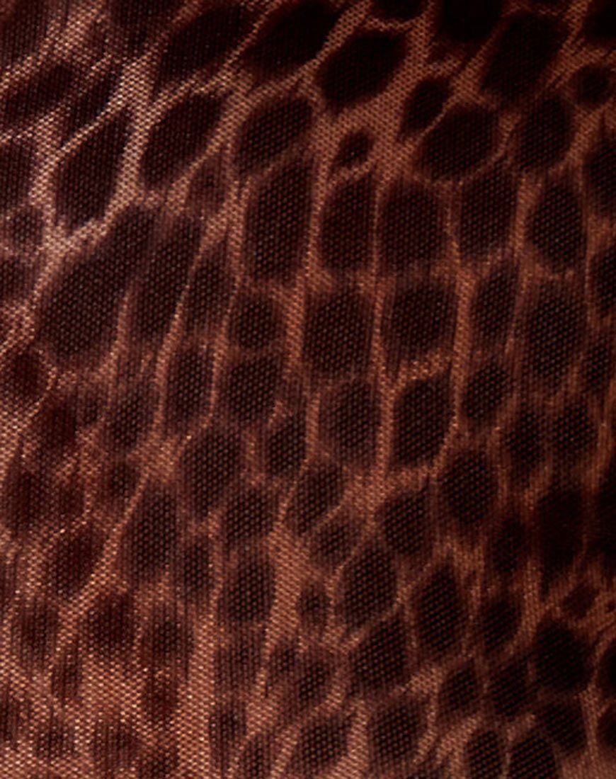 Bika Vest Top in Mesh Gradient Cheetah Brown sold by Motel Rocks product image thumbnail 4