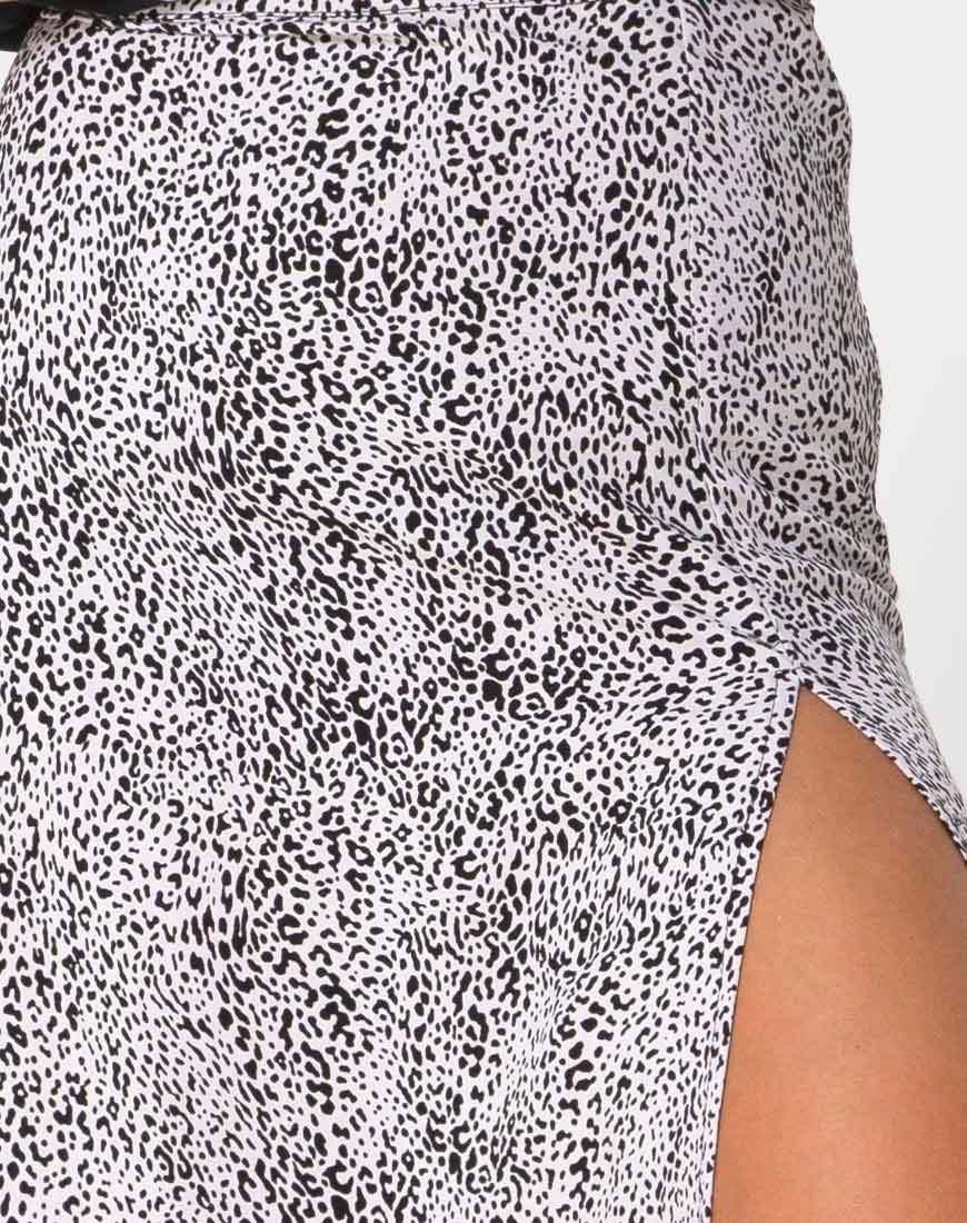 Shayk Midi Skirt in Leo Spot Black and White sold by Motel Rocks product image thumbnail 5