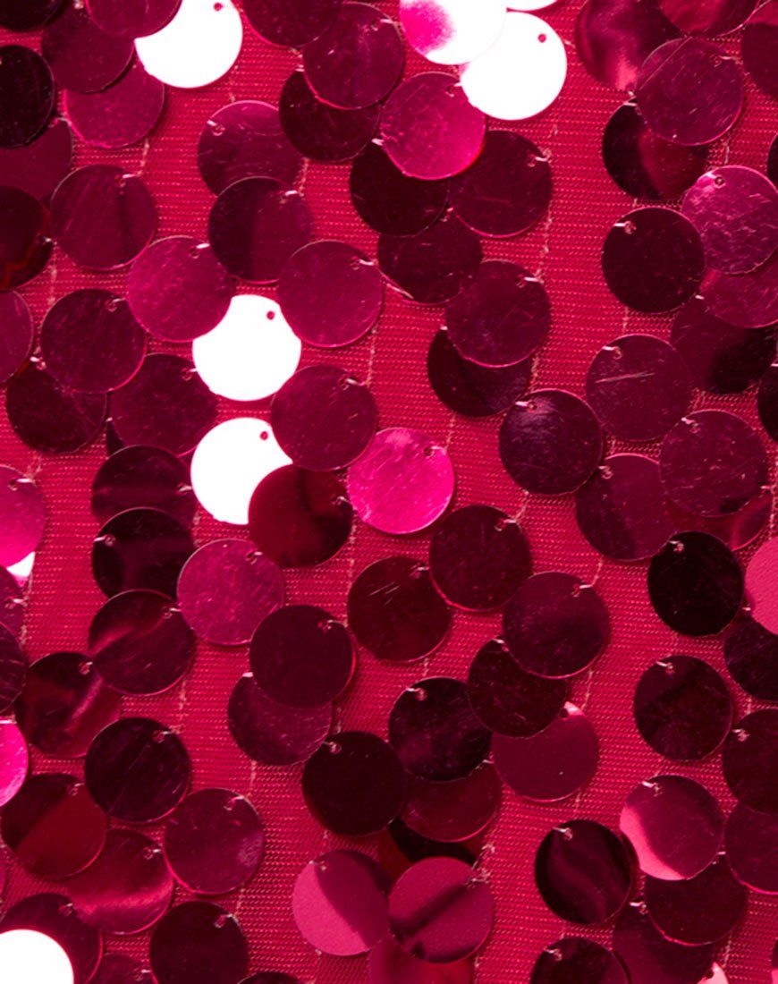 Helena Skirt in Red Cherry Disc Sequin sold by Motel Rocks product image thumbnail 5