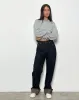 Mid Rise Turn Up Straight Jeans in Indigo sold by Motel Rocks