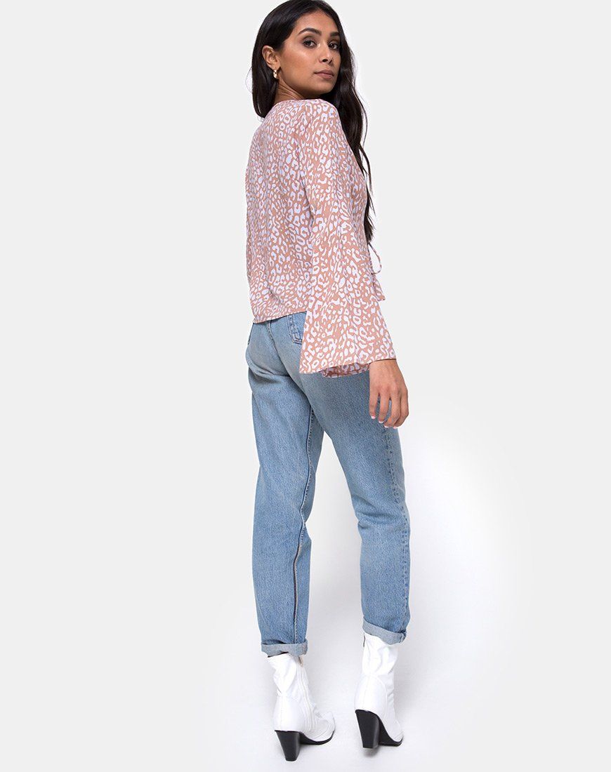 Merida Blouse in Leopard Spot sold by Motel Rocks product image thumbnail 4