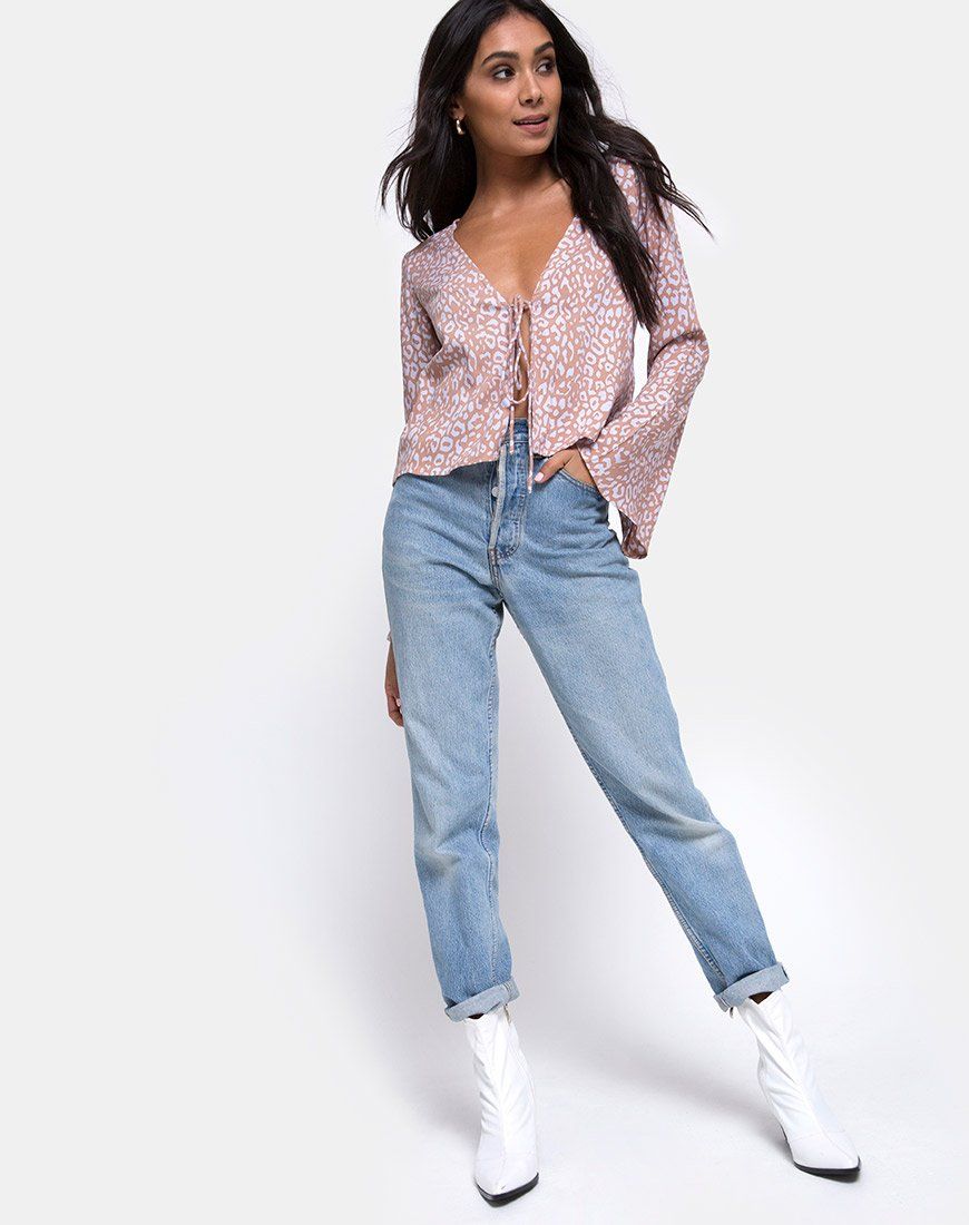 Merida Blouse in Leopard Spot sold by Motel Rocks product image thumbnail 3