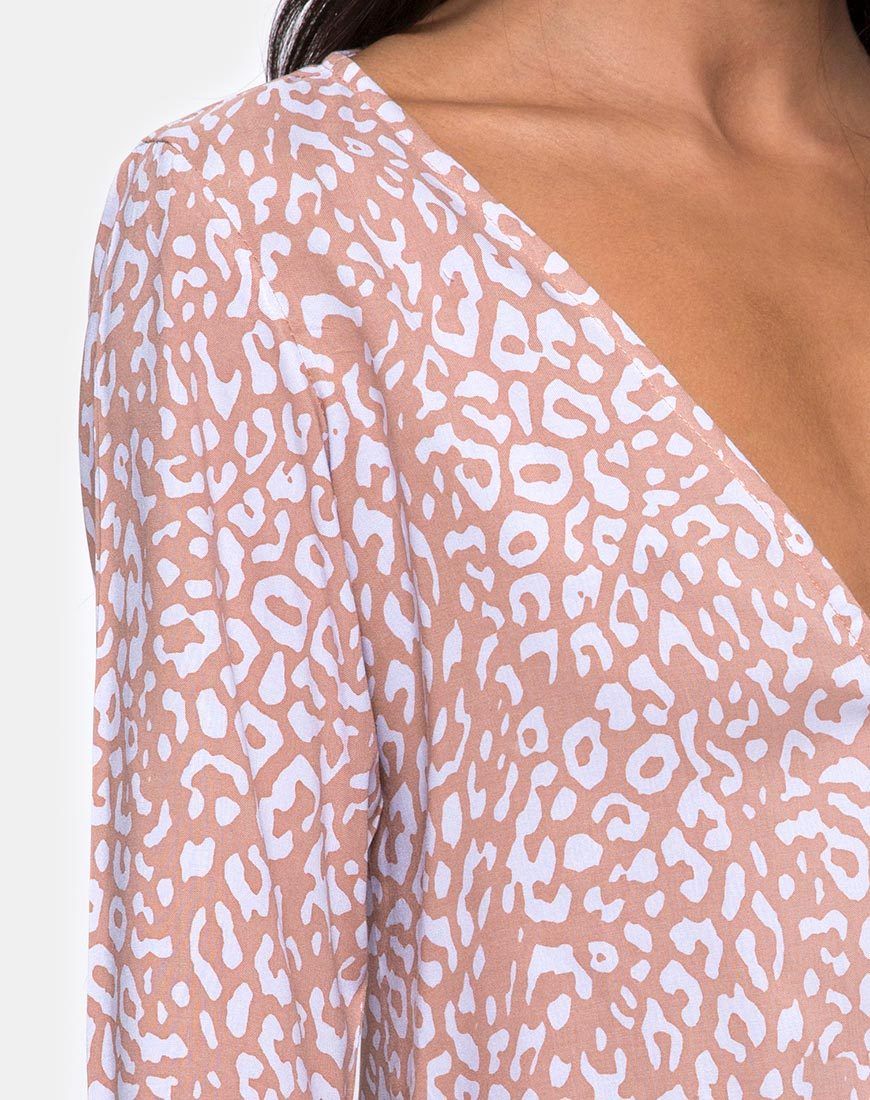 Merida Blouse in Leopard Spot sold by Motel Rocks product image thumbnail 5