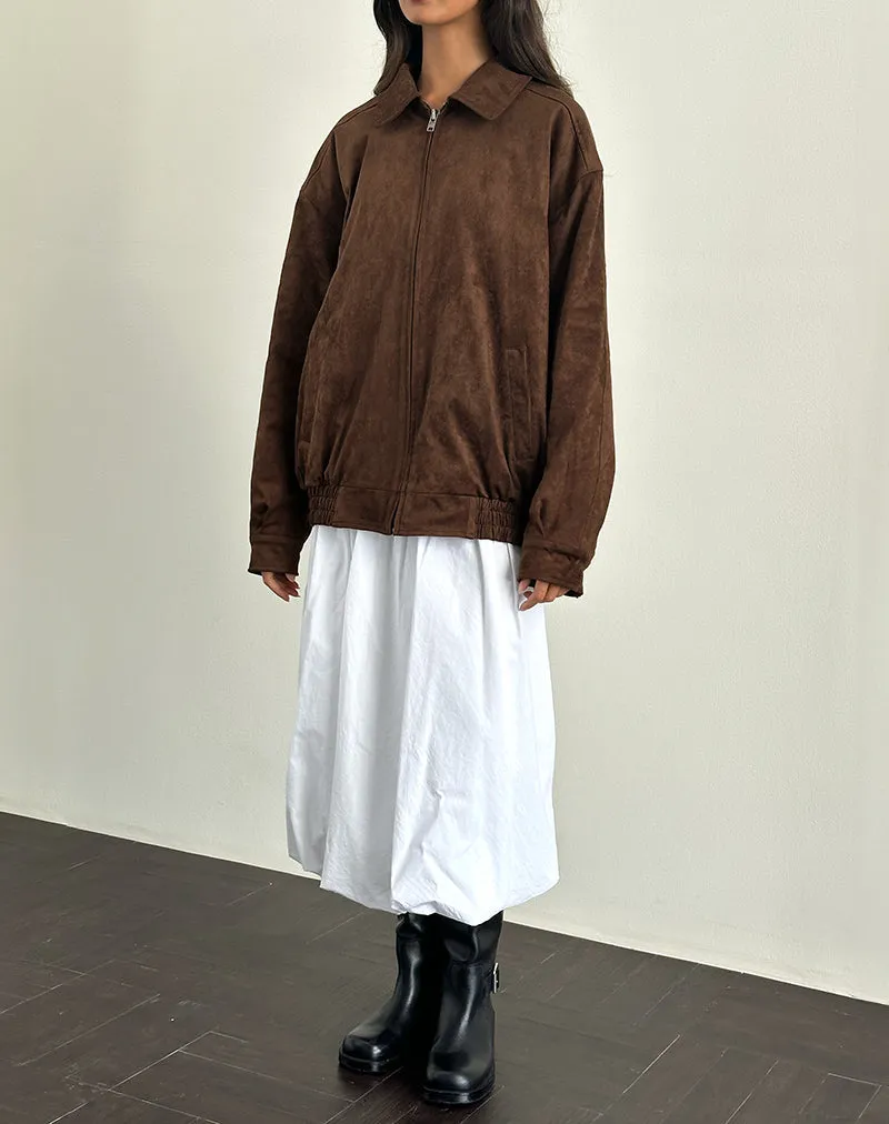 Cavita Jacket in Faux Suede Brown sold by Motel Rocks product image thumbnail 3