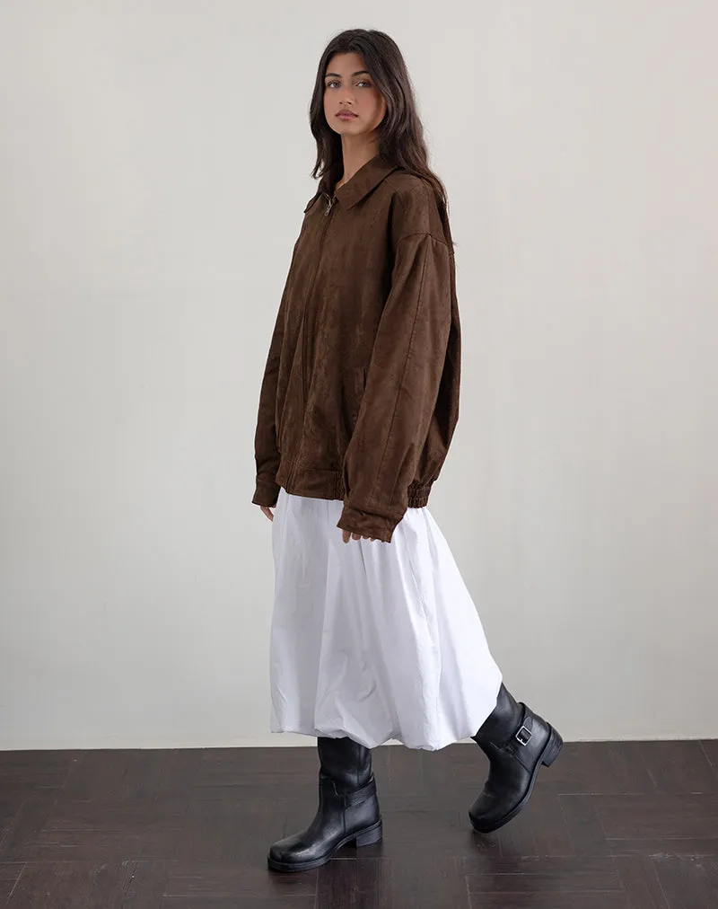 Cavita Jacket in Faux Suede Brown sold by Motel Rocks product image thumbnail 2