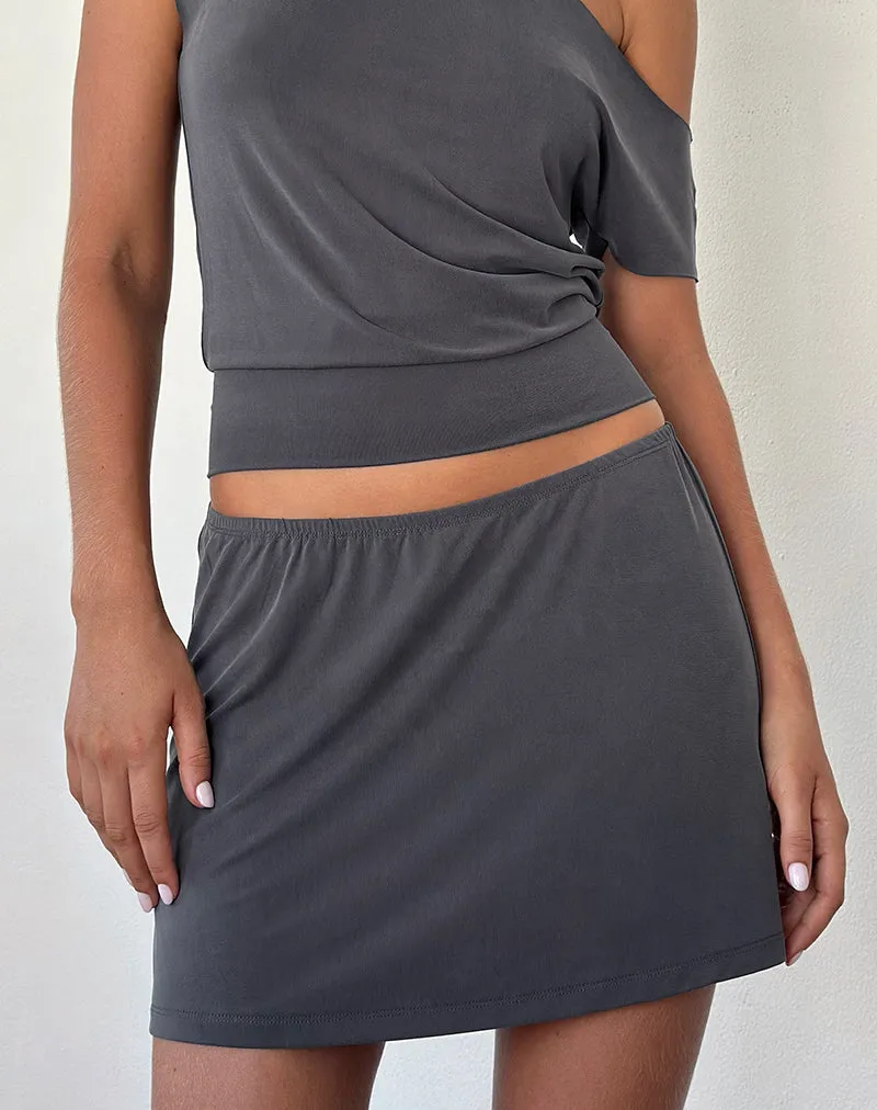 Nidya Mini Skirt in Dark Grey sold by Motel Rocks product image thumbnail 4