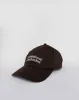 Cap in Bitter Chocolate with Professional Overthinker Slogan sold by Motel Rocks