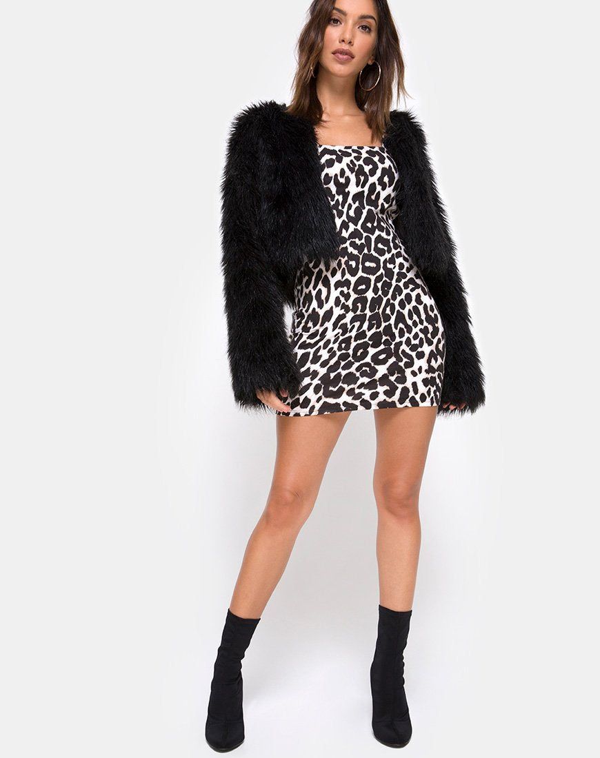 Cinelle Bodycon Dress in Oversize Jaguar sold by Motel Rocks product image thumbnail 3