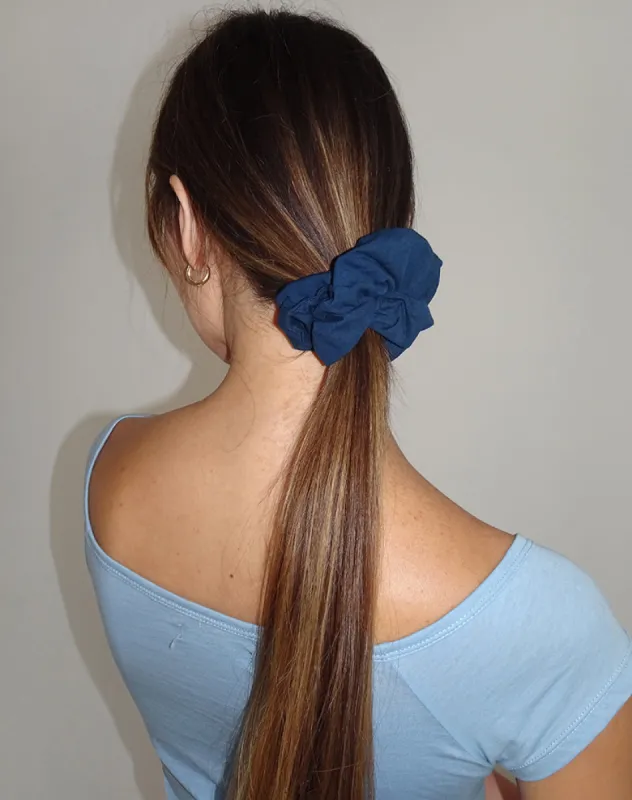 Scrunchie in Navy sold by Motel Rocks