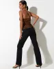 Adiba Crop Top in Satin Brown sold by Motel Rocks