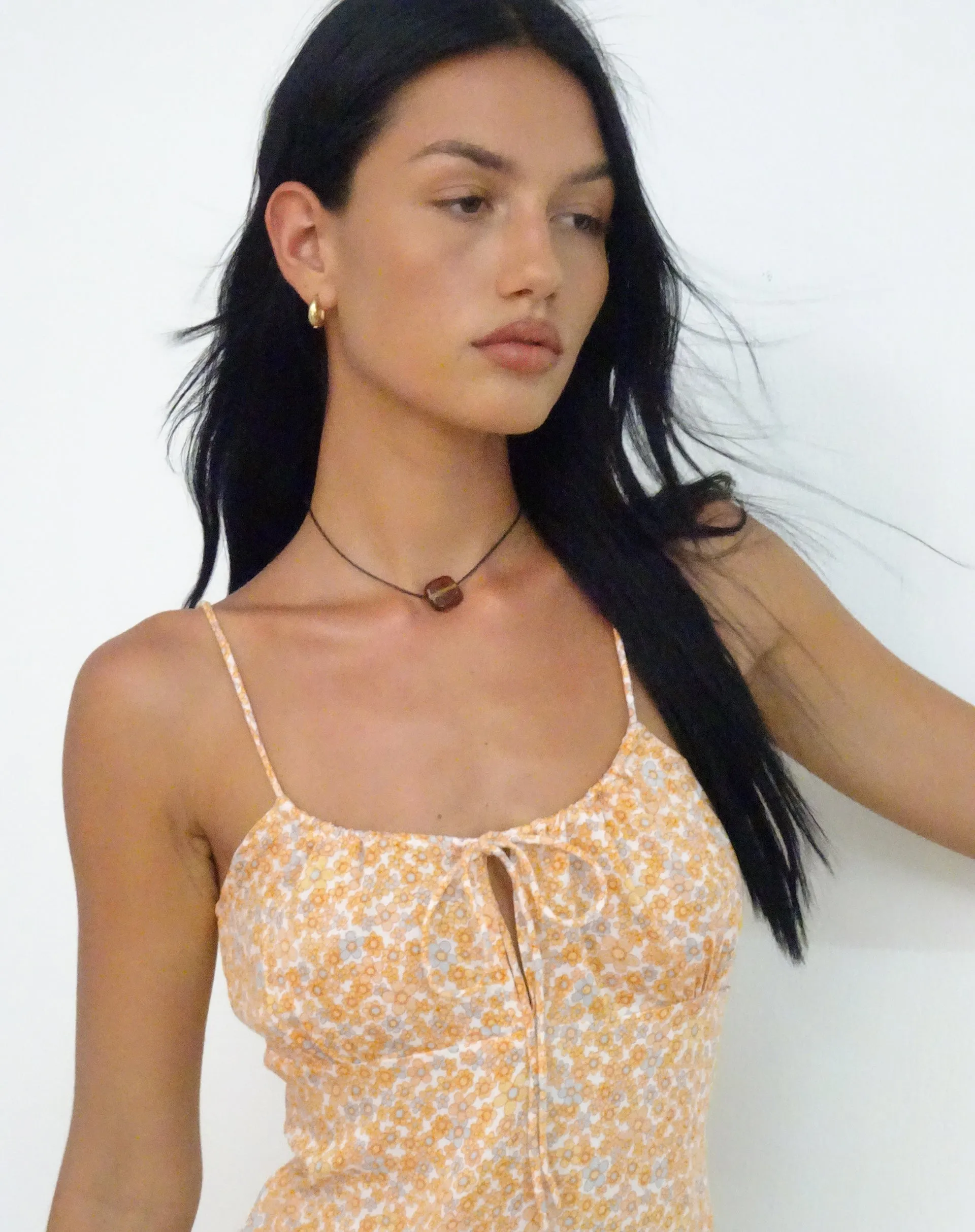 Cessilie Midi Dress in Flower Garden Yellow sold by Motel Rocks product image thumbnail 3