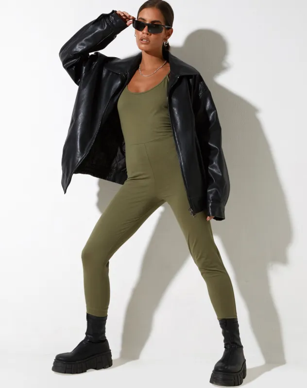 Leola Unitard in Grape Leaf sold by Motel Rocks