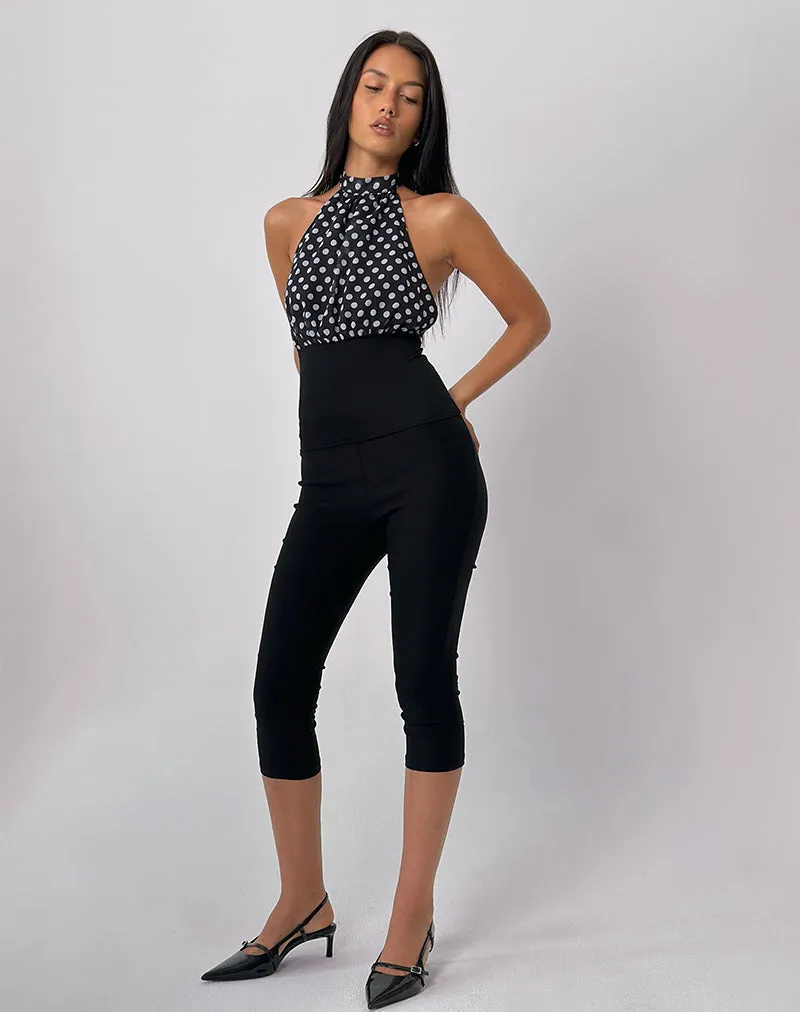Rania Backless Top in Basic Polka Black sold by Motel Rocks product image thumbnail 3