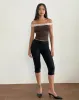 Nesel Top in Brown Slinky Lace Pink sold by Motel Rocks