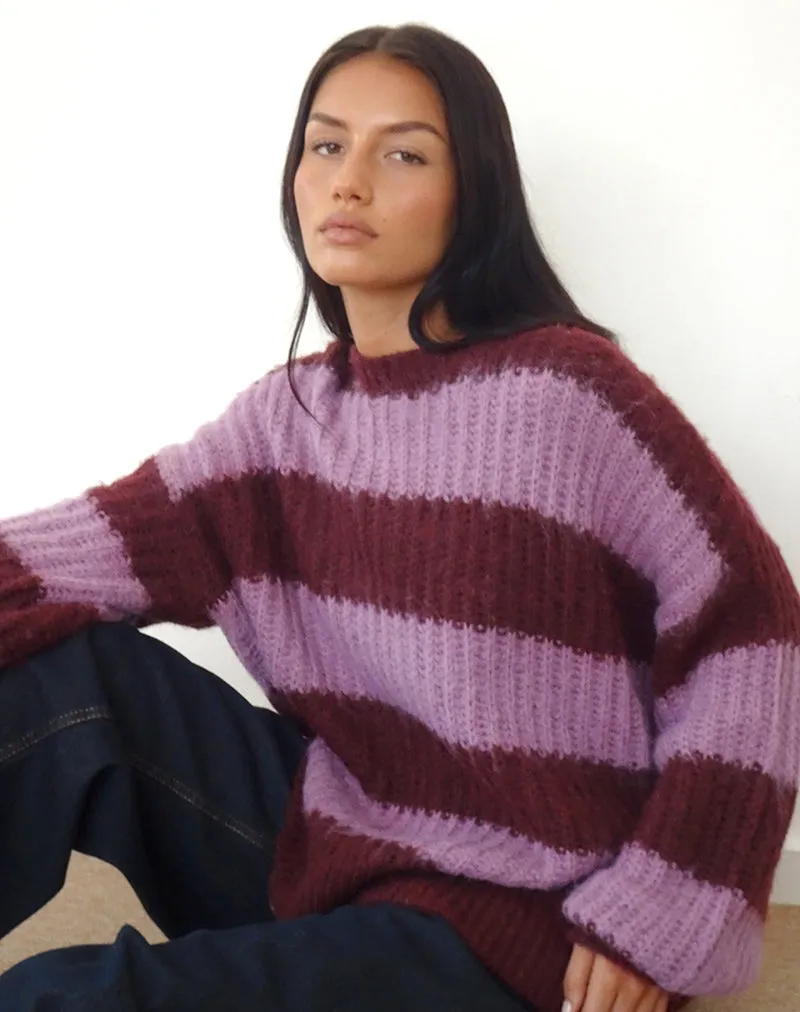 Daren Jumper in Purple Stripe sold by Motel Rocks product image thumbnail 5