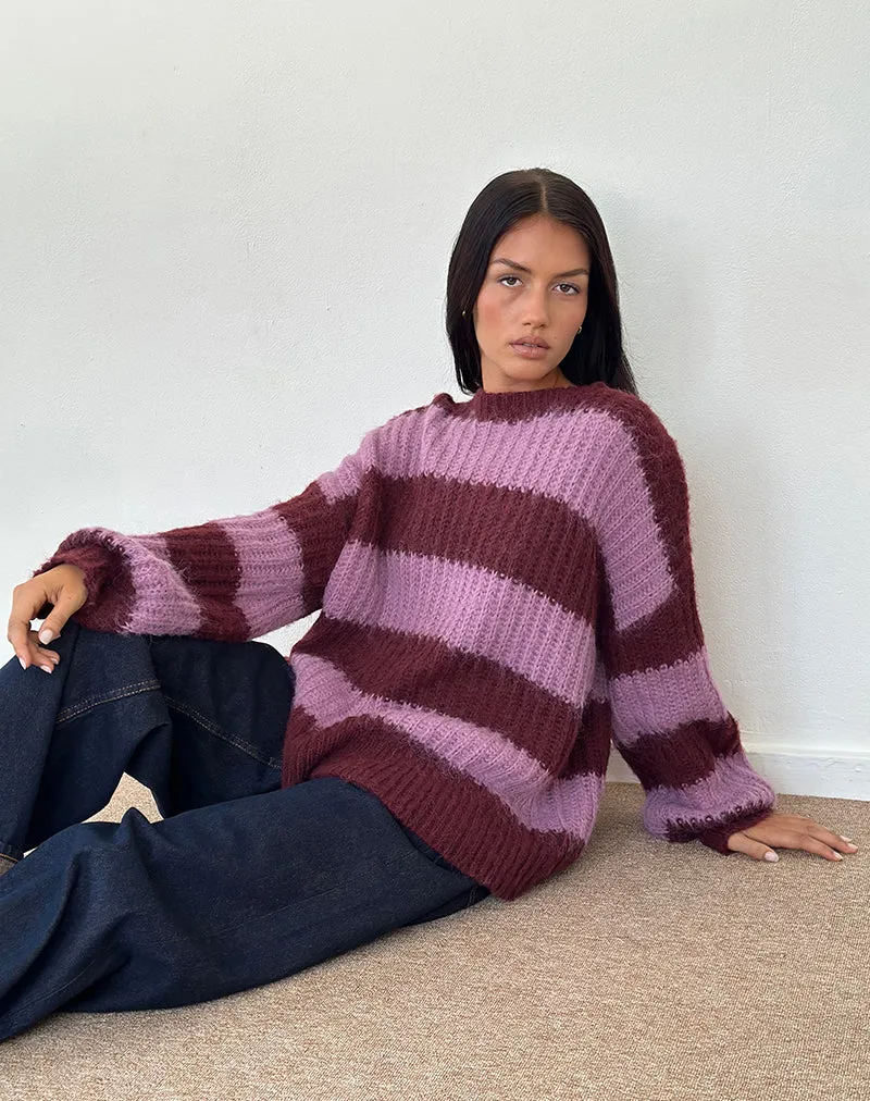 Daren Jumper in Purple Stripe sold by Motel Rocks product image thumbnail 2