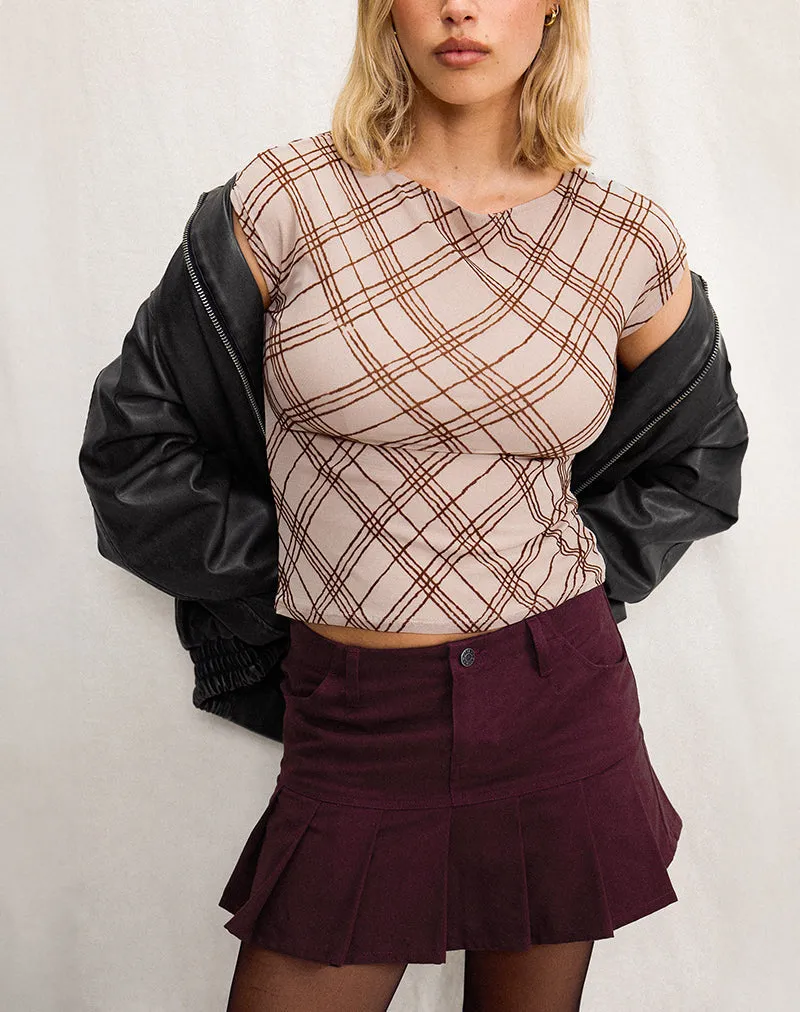 Nova Top in Nude Sketchy Stripe sold by Motel Rocks product image thumbnail 2