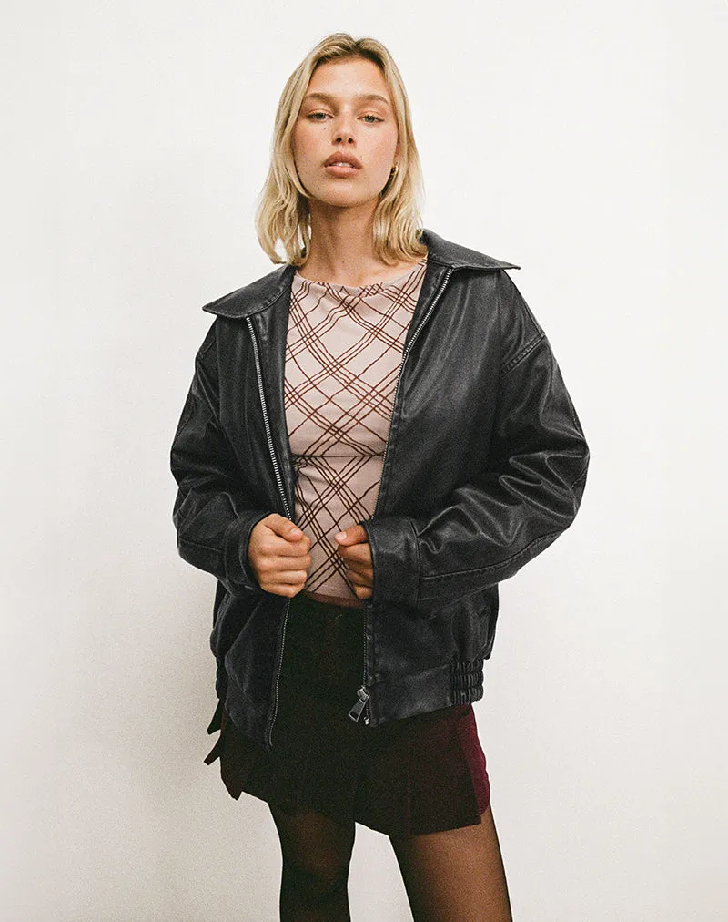 Nova Top in Nude Sketchy Stripe sold by Motel Rocks product image thumbnail 4