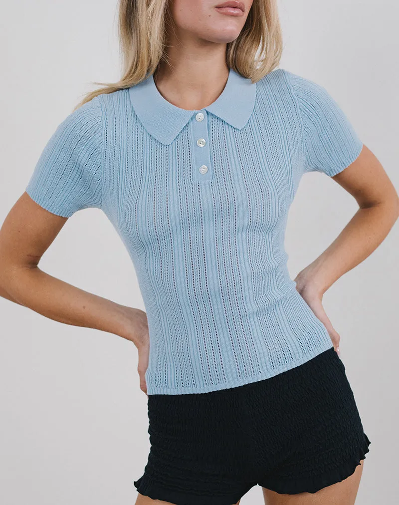 Lynetta Top in Baby Blue sold by Motel Rocks product image thumbnail 5