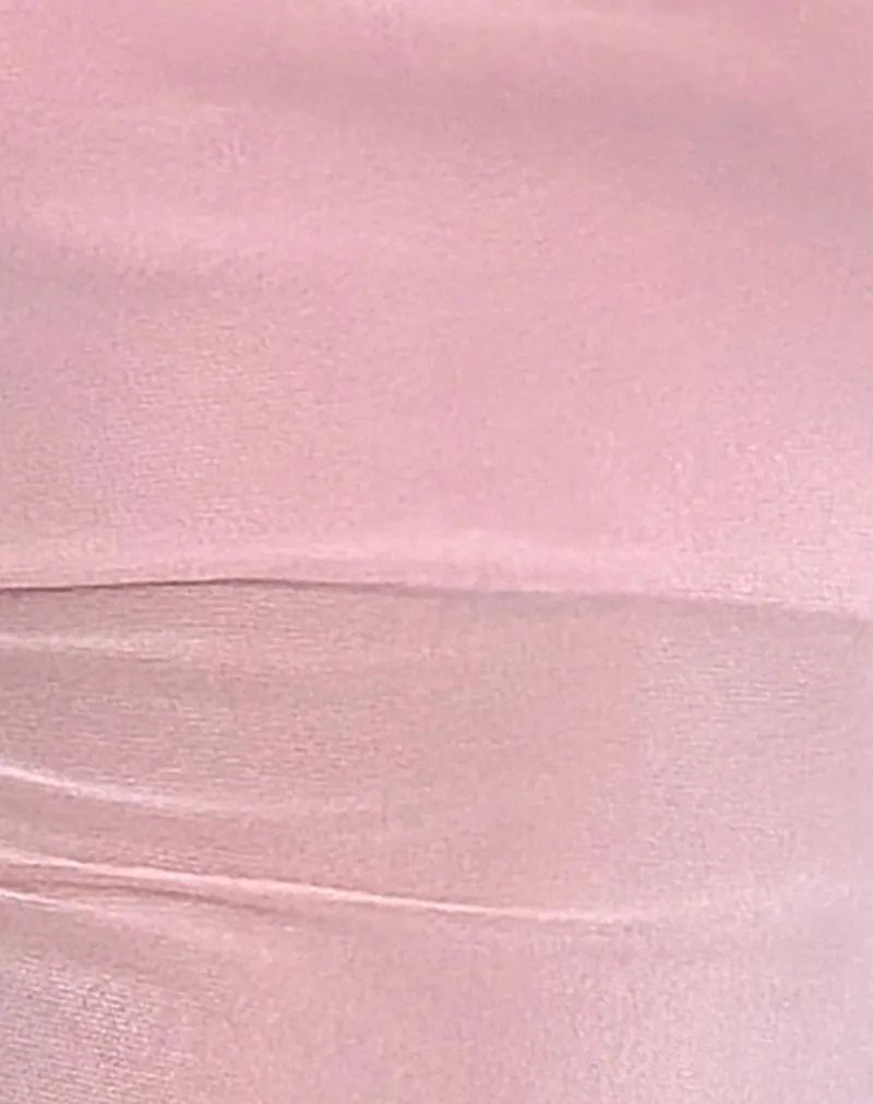 Narcissa Asymmetric Long Sleeve Top in Mesh Baby Pink sold by Motel Rocks product image thumbnail 5