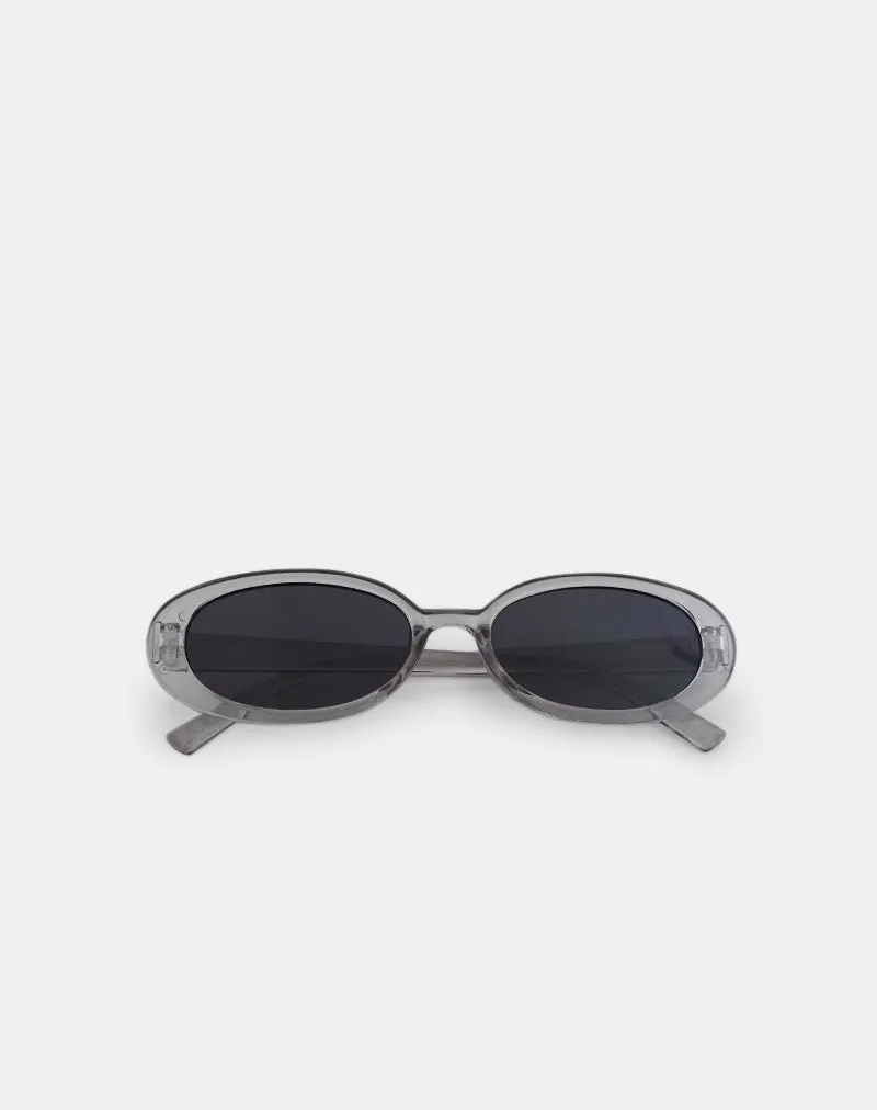 Silveta Sunglasses in Opaque Silver sold by Motel Rocks