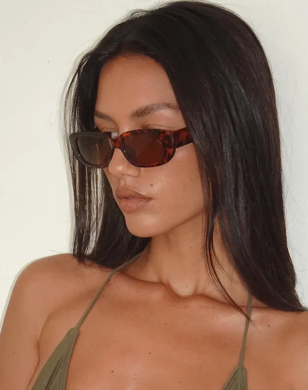 Rustina Sunglasses in Opaque Tortoise Shell sold by Motel Rocks