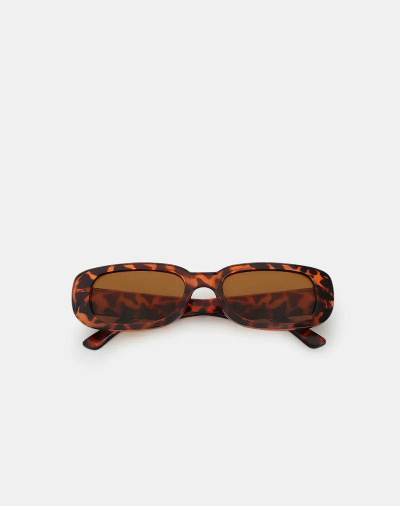 Rustina Sunglasses in Opaque Tortoise Shell sold by Motel Rocks product image thumbnail 2