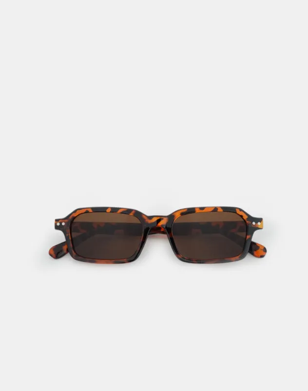 Ortez Sunglasses in Opaque Tortoise Shell made by Motel Rocks