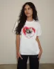 Oversized Basic Tee in White with Pisces Motel Pet sold by Motel Rocks