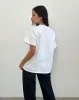 Oversized Basic Tee in White with Pisces Motel Pet sold by Motel Rocks