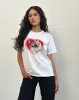 Oversized Basic Tee in White with Pisces Motel Pet sold by Motel Rocks