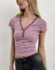 Yolla Top in Multi Pink Stripe sold by Motel Rocks