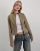 Mandy Jacket in Faux Suede Walnut sold by Motel Rocks