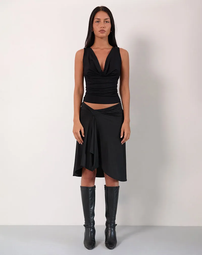 Esmeray Midi Skirt In Black sold by Motel Rocks product image thumbnail 2