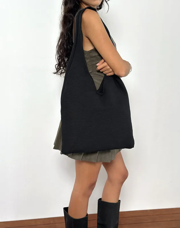 Lum Oversized Shoulder Bag in Black made by Motel Rocks