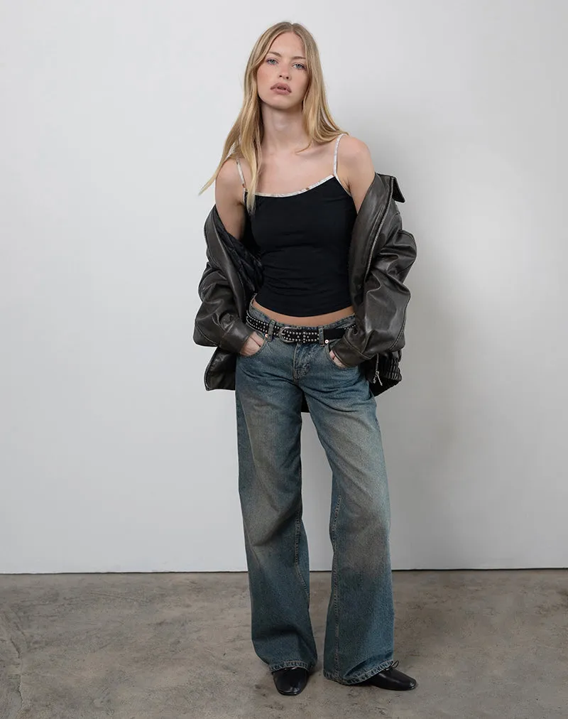 Solani Top in Black with Bambi Animal Binding sold by Motel Rocks product image thumbnail 4