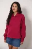Vita Bomber Jacket in Adrenaline Red sold by Motel Rocks