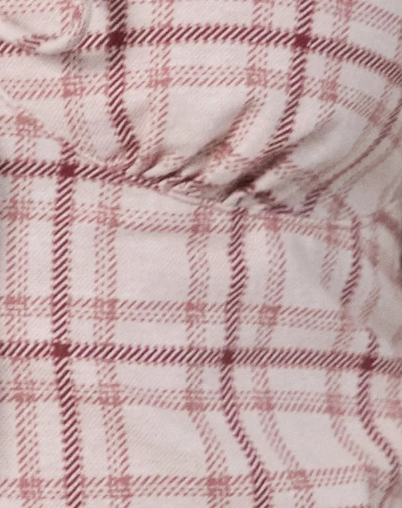 Asatari Mini Dress in Basic Tartan Pink sold by Motel Rocks product image thumbnail 5