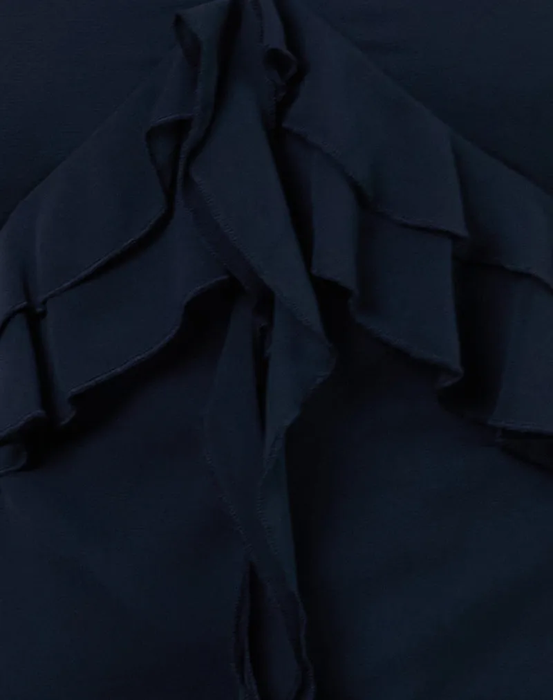 Nehla Cami Top in Chiffon Blue Graphite sold by Motel Rocks product image thumbnail 5
