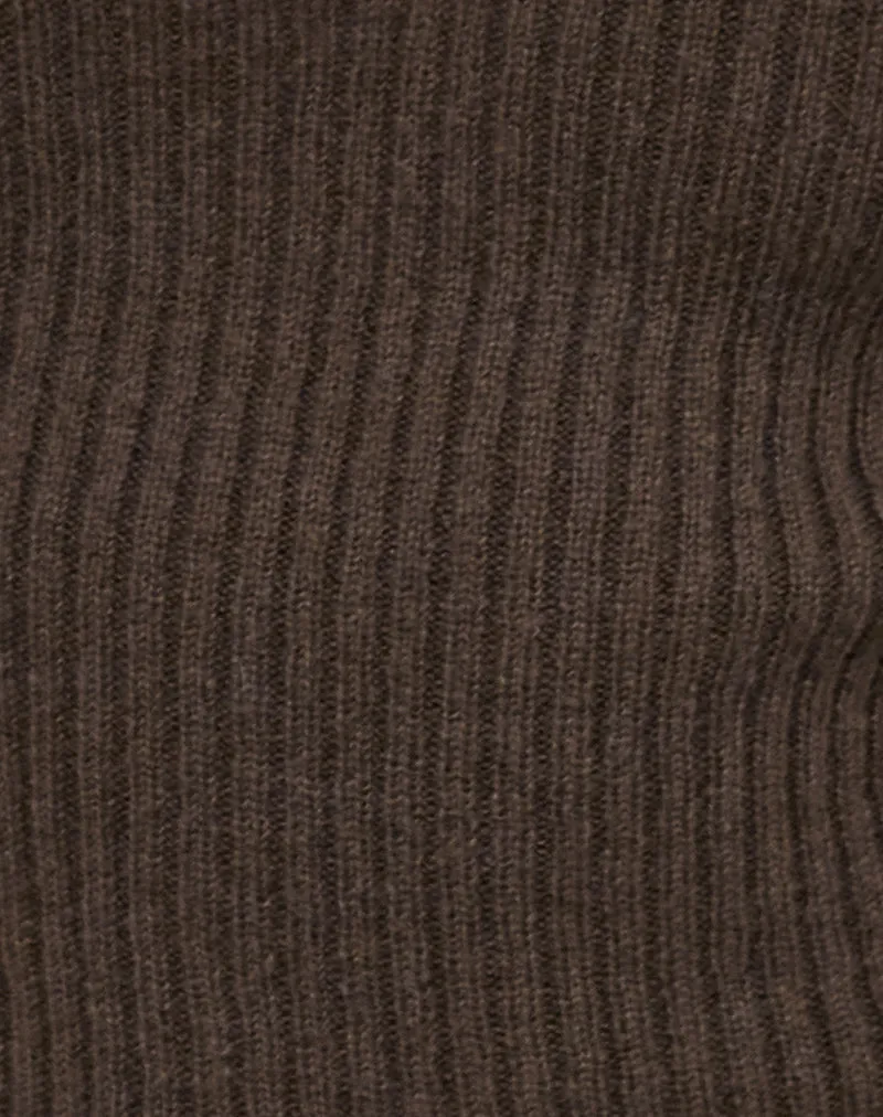 Lesly Bardot Top O Ring in Brown sold by Motel Rocks product image thumbnail 5