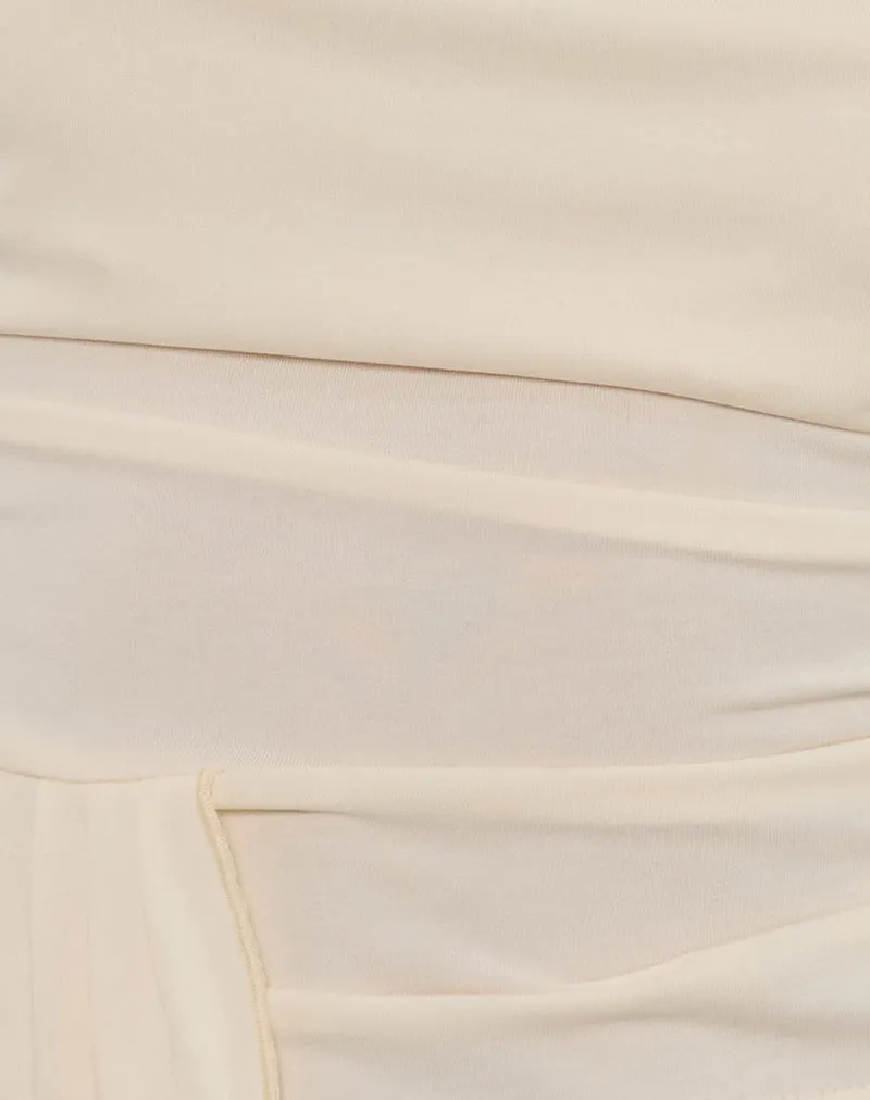 Neida Drape Top in Cupro Cream sold by Motel Rocks product image thumbnail 5