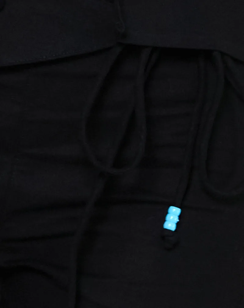 Cursa Trouser in Linen Black with Belt sold by Motel Rocks product image thumbnail 5